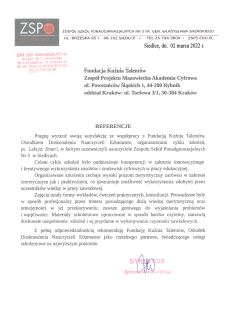 Otwórz dokument ZESPÓŁ SZKÓŁ PONADGIMNAZJALNYCH NR 5 IM. GEN. WŁADYSŁAWA
SIKORSKIEGO W SIEDLCACH